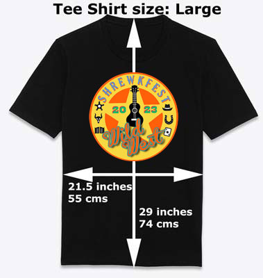 Shrewkfest Tee Shirt dimensions Large